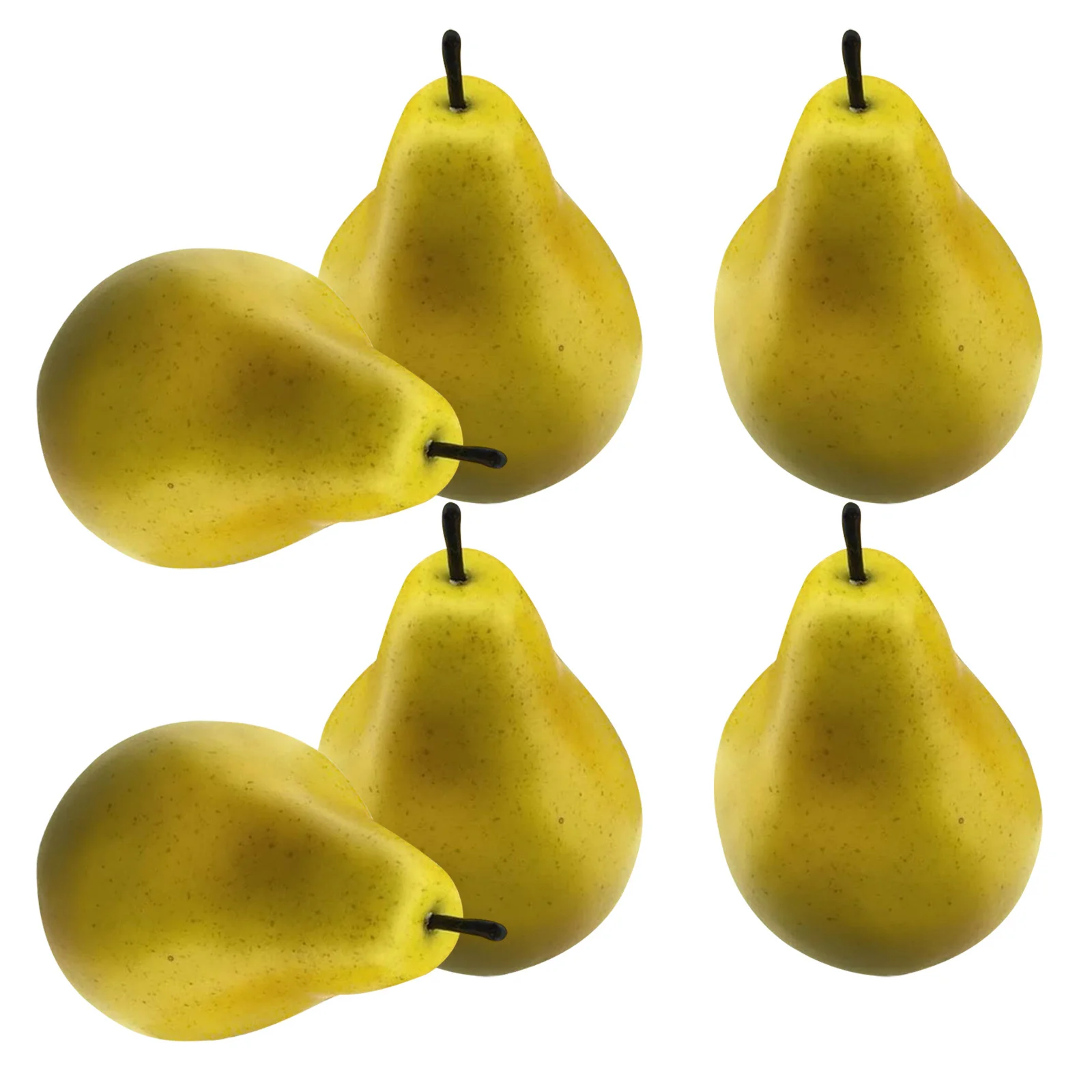 

6Pcs Artificial Pear Decoration Realistic Simulation Pear Ornaments for Home Decor Photography Prop Kindergarten Use