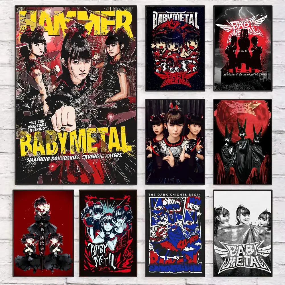 

Japan B-Babymetal Idol Group Poster Wall Art Sticky for Living Room Bedroom Office Hallway Bar Home Decor Gift Idea