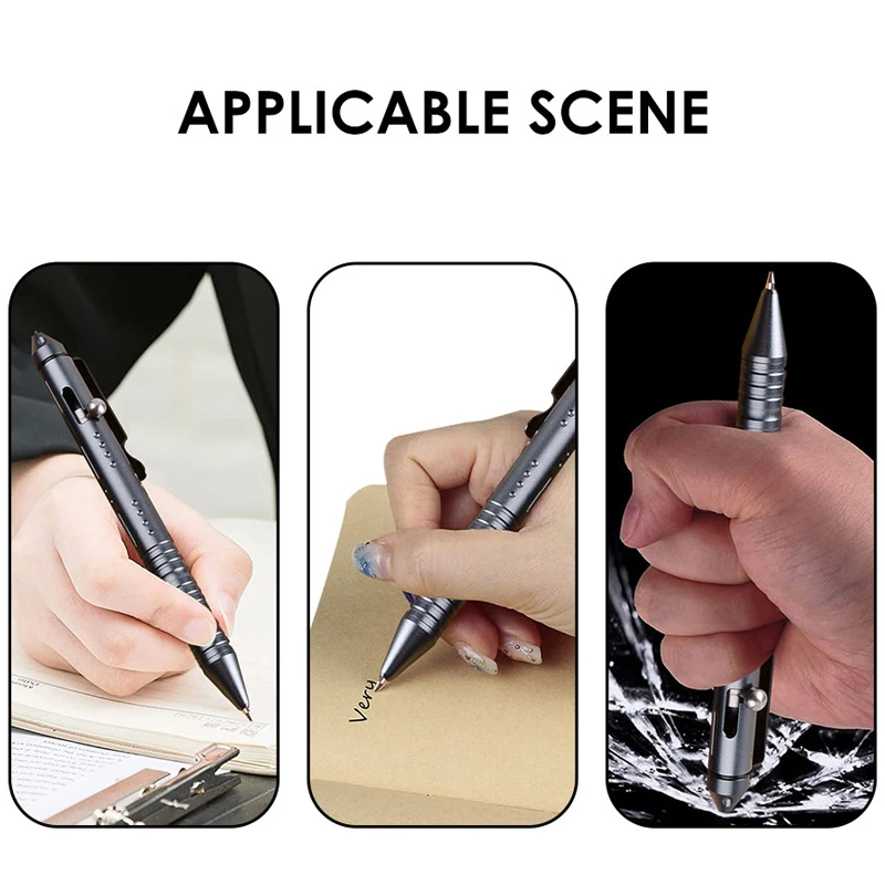 Portable Self Defense Tactical Pen Aviation Aluminum Alloy Emergency Glass Breaker Security Protection Survival Supplies