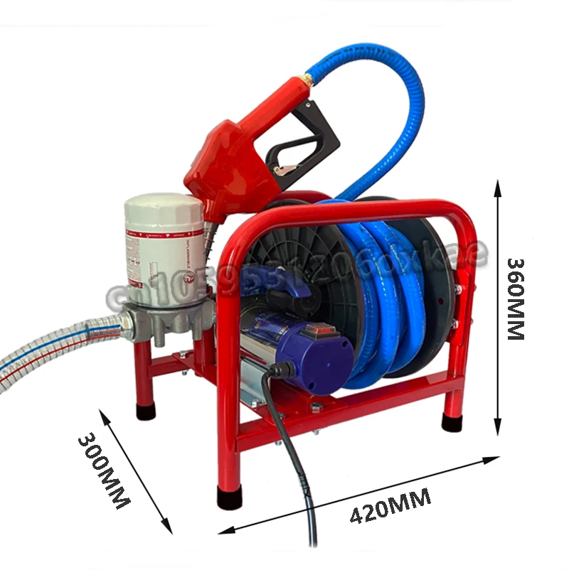 Imagem -04 - Bomba Elétrica Diesel de Alta Potência Bomba Auto-escorvante Pistola de Reabastecimento Diesel Máquina de Medição de Reabastecimento 12v 24v 220v 380w