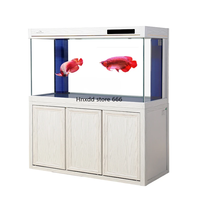 Large Dragon Fish Tank Super White Glass Floor Ecological Change Water Bottom Filter Subareas Screens Aquarium