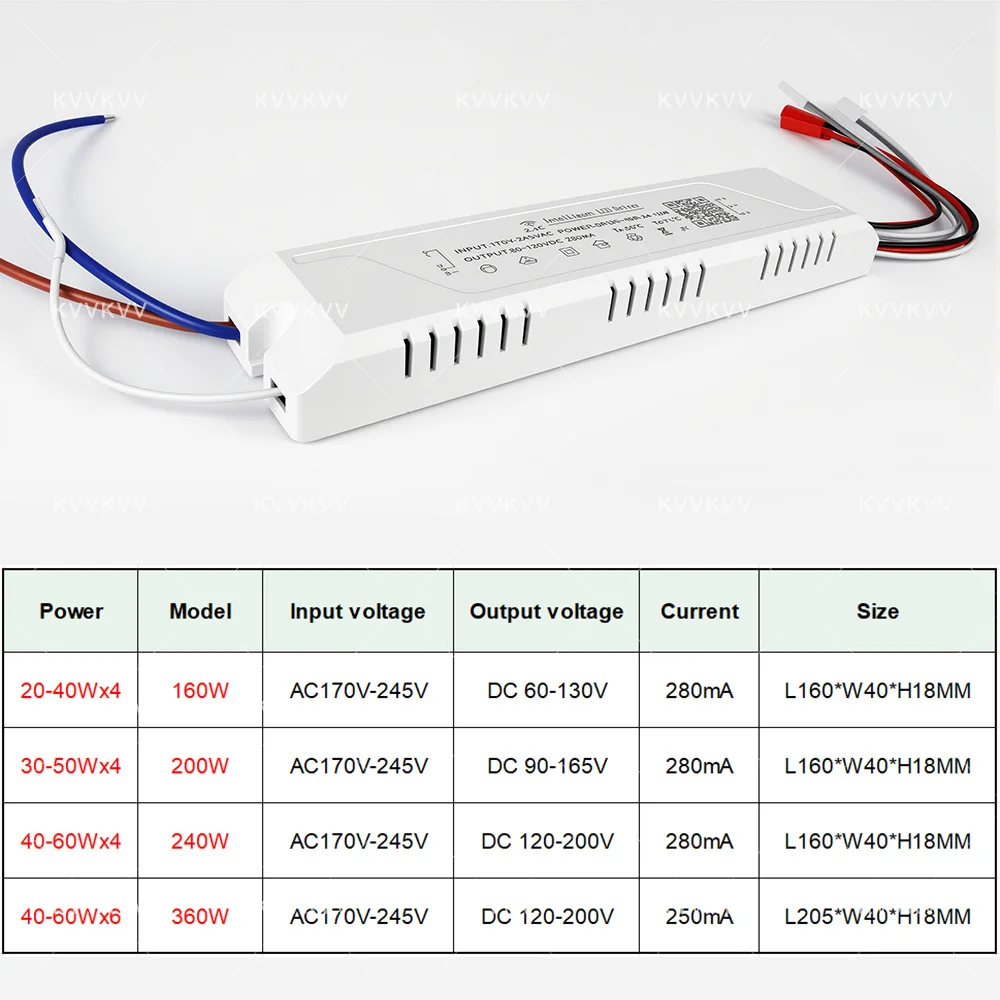 2.4G Intelligent LED Driver RF Remote Control 20-40W 30-50W 40-60W X4 X6 250mA 280mA Dimming Lighting Transformer For DIY Repair