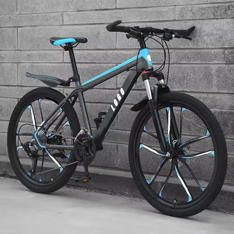 Bicicleta de Montaña de 26 pulgadas, bicicletas de montaña con freno de disco doble, horquilla de suspensión, bicicleta de montaña de 21 velocidades