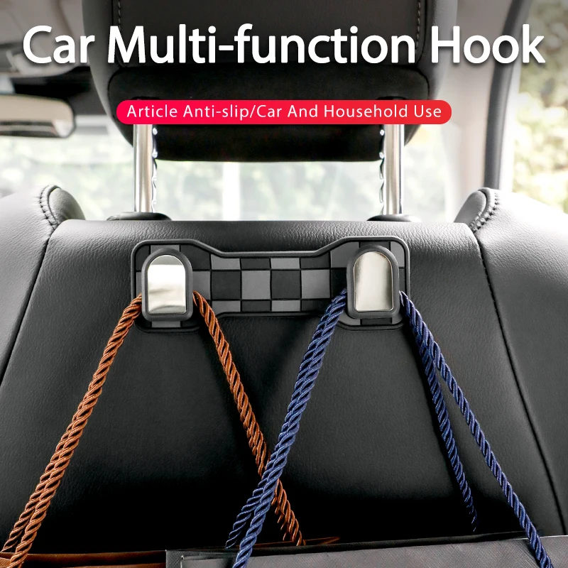 

1 шт., крючок для подголовника автомобильного сиденья, универсальный скрытый автомобильный многофункциональный крючок, клетчатая полоса, аксессуары для хранения подголовника внутреннего сиденья