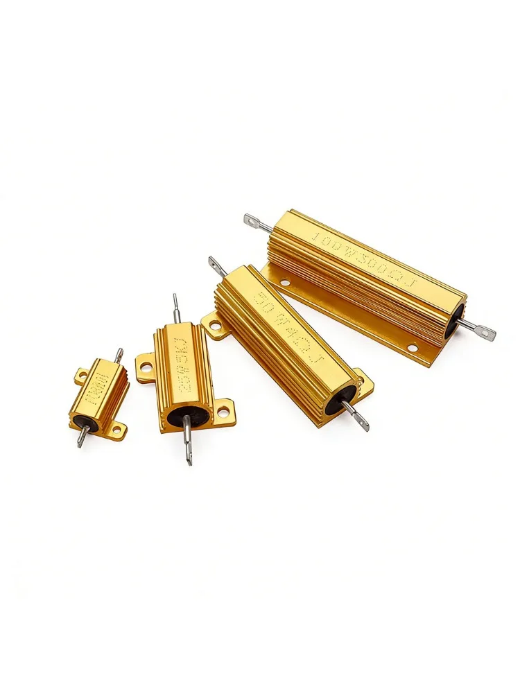 2 SZT. 10W 25W 50W 100W Aluminiowa Obudowa Metalowa Rezystor Drutowy 0.1R 0.2 0.5 1K 2 3 4 5 6 8 10 12 15 20 30 50 omów RX24 — zdjęcie produktu 2