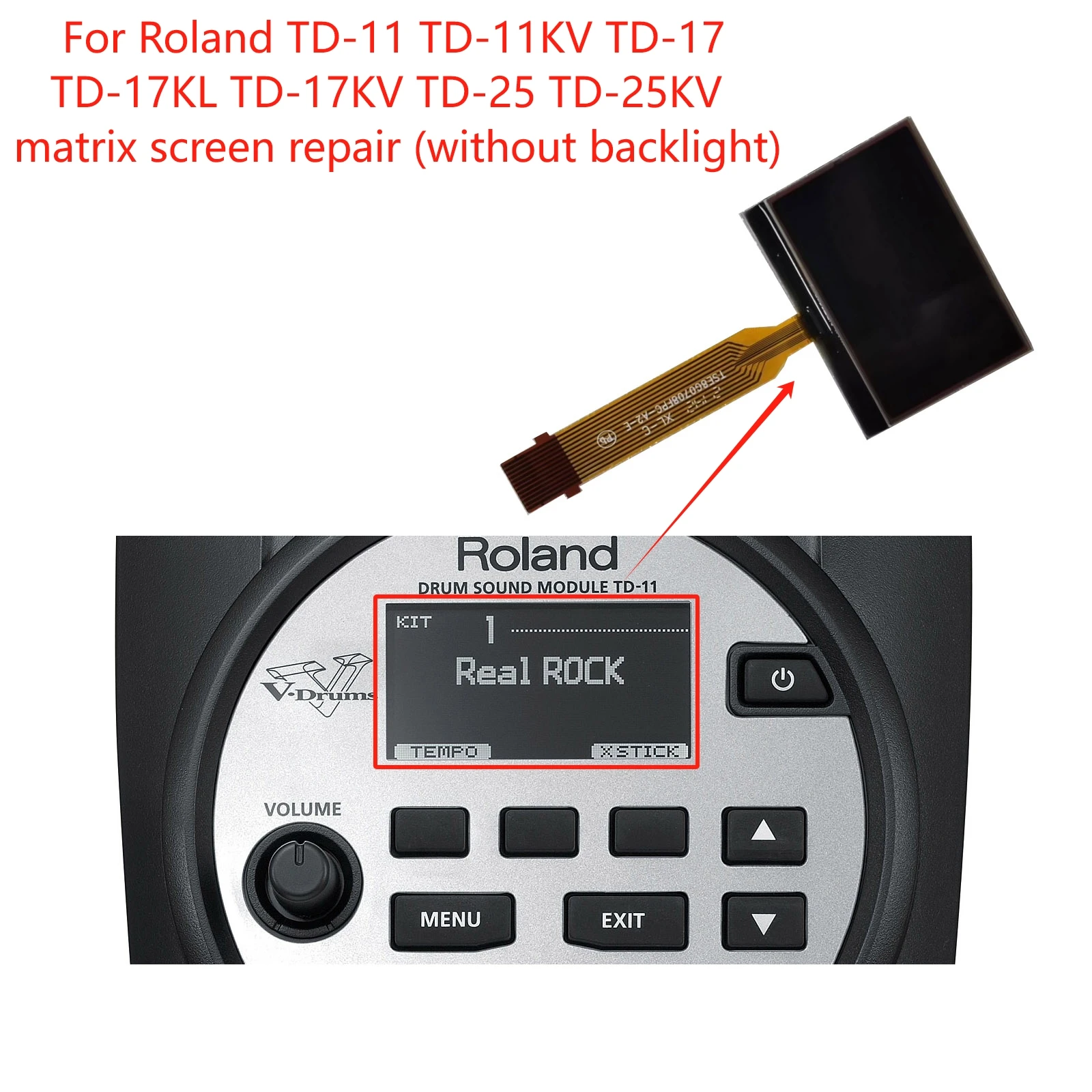 original-lcd-screen-for-roland-td-11-td-11kv-td-17-td-17kl-td-17kv-td-25-td-25kv-repair-without-backlight