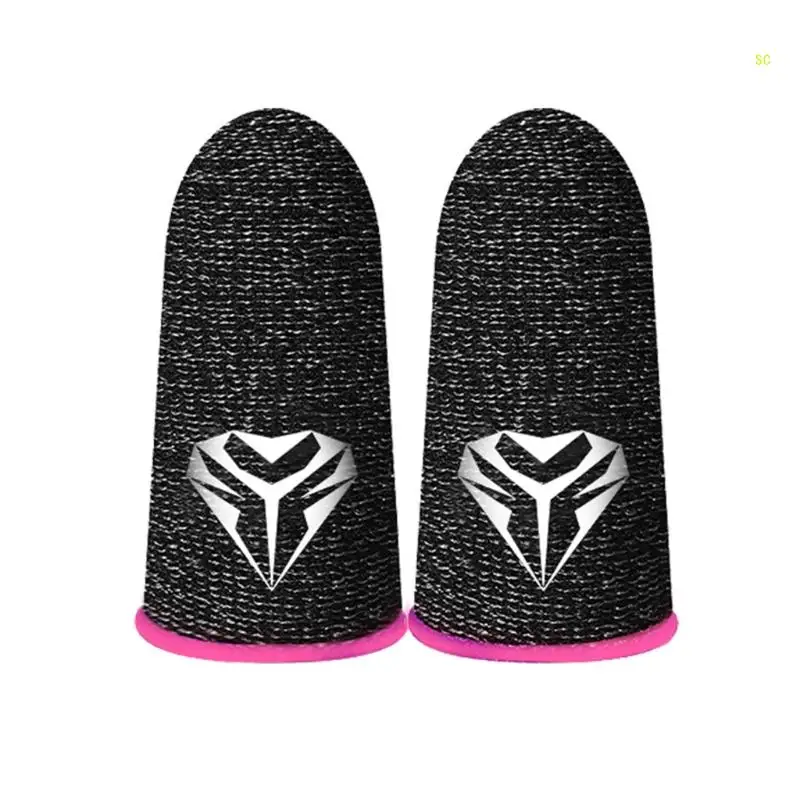 1 Pair Gaming Finger Sleeves Anti-Sweat Breathable Game Gloves Seamless Touchscreen Fingertip Cover for Phone Dropshipping