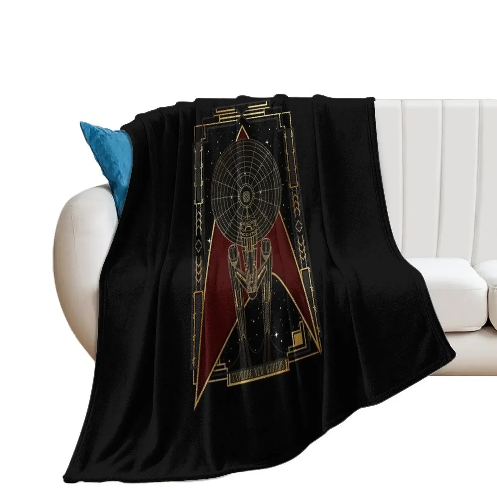 Explore new worlds Throw Blanket Soft Big cosplay anime Custom Blankets