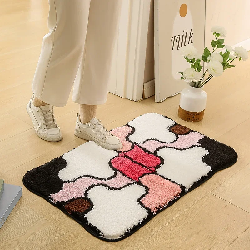 Modern Non-Slip Puzzle Floor Mat Super Absorbent Bathroom Carpet Home Soft Bedroom Rugs Room Decoration 러그