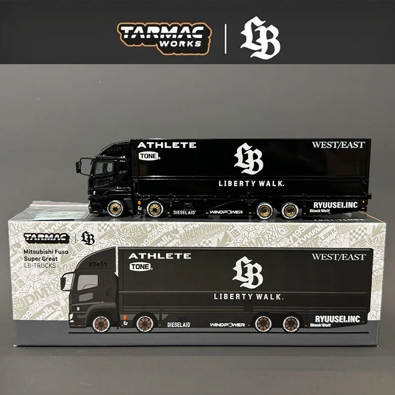 

TW 1:64 LBWK Mitsubishi Fuso Super Great Trucks Black Diecast Car Model Collection Miniature Toy Tarmac Works