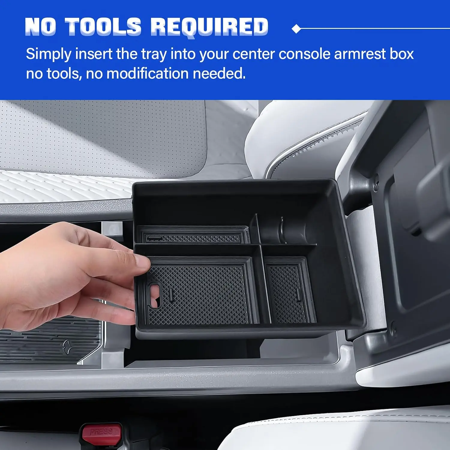 Center Console Organizer Tray for 2026 2027 Nissan Leaf S+ SV+ Platinum+ Interior Secondary Armrest Storage Box Tray Accessories
