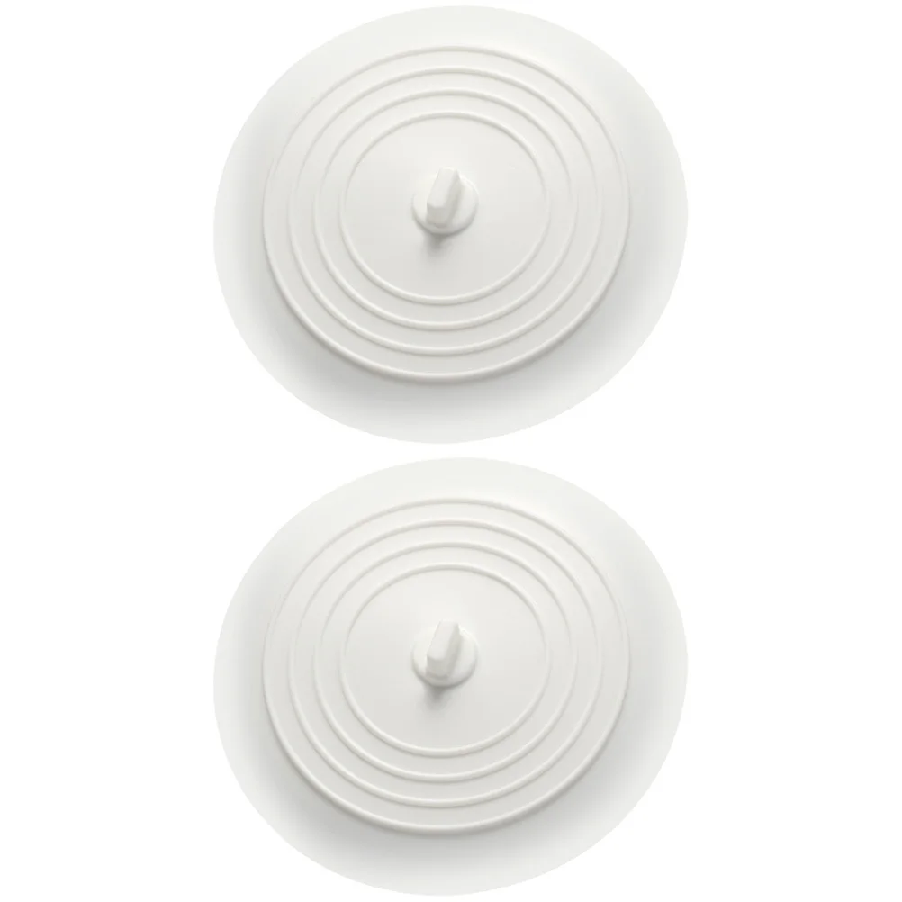 

2pcs Silicone Bathtub Plug Flat Drain Cover For Kitchen Sink Bathroom Floor Tub Stopper Hair Catcher Waterproof Sealing