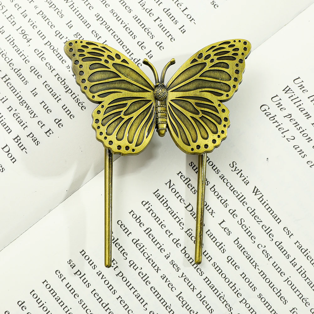 Imagem -04 - Bronze Butterfly e Libélula Bookmarks Grupo Metal Bookmarks Presentes Preciosos para os Amantes do Livro Leitura Markers 1pc