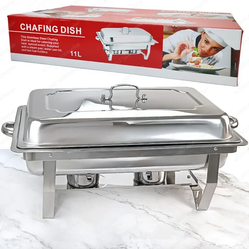 

9L/8 Quart Chafing Dishes Buffet Stove Food Warmer Stainless Steel Foldable For Self-Service Restaurant Catering Parties