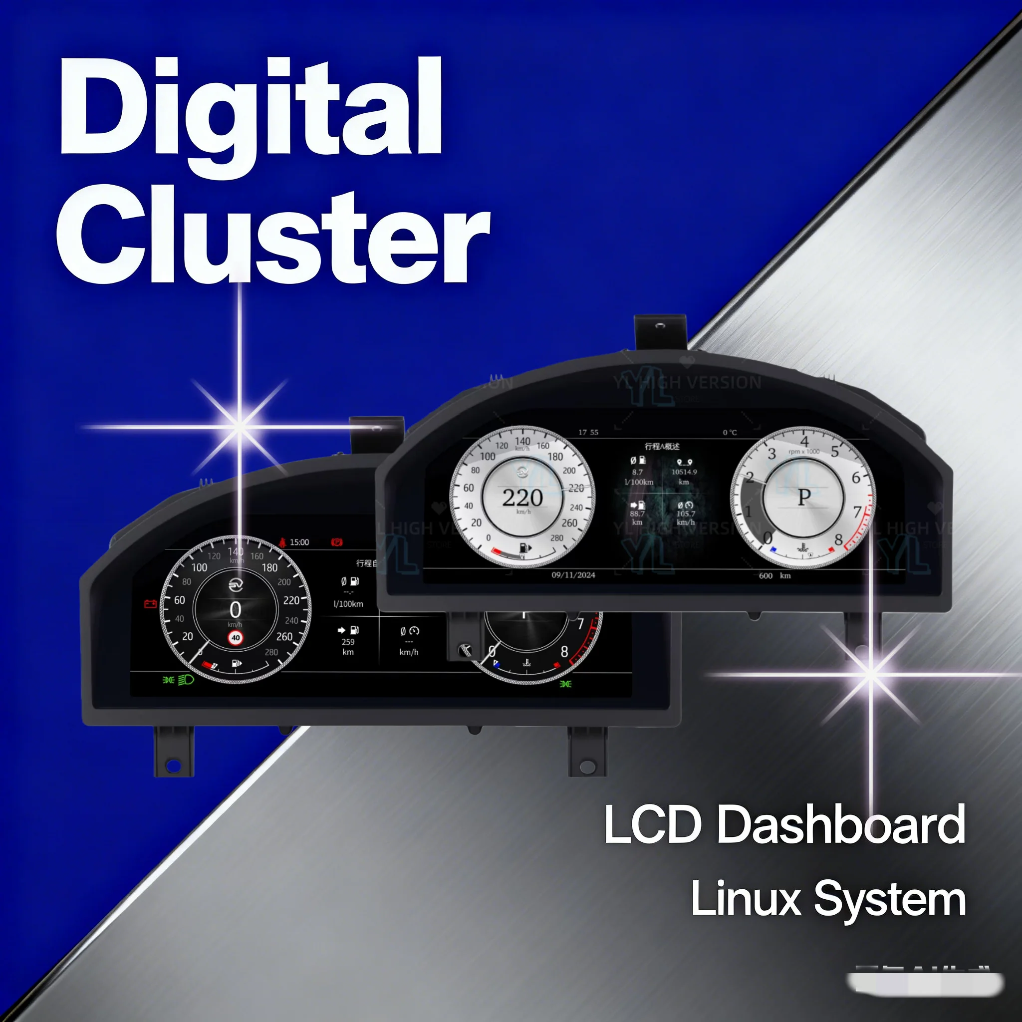 Q Digital Instrument Cluster For Land Rover Freelander 2 2007–2015 Speedometer Dashboard Gauge Cockpit Virtual Instrument 12.3'