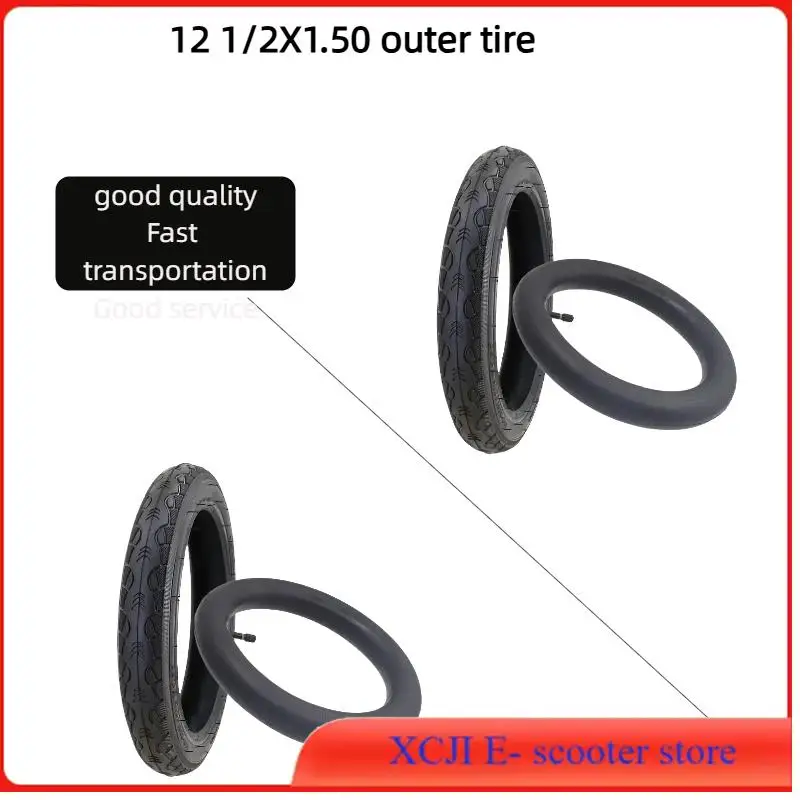 عربة صغيرة قابلة للطي 12 1/2X1.50 (40-203) إطارات هوائية 12 بوصة إطارات خارجية داخلية مناسبة للعجلات الخلفية والكراسي المتحركة الكهربائية