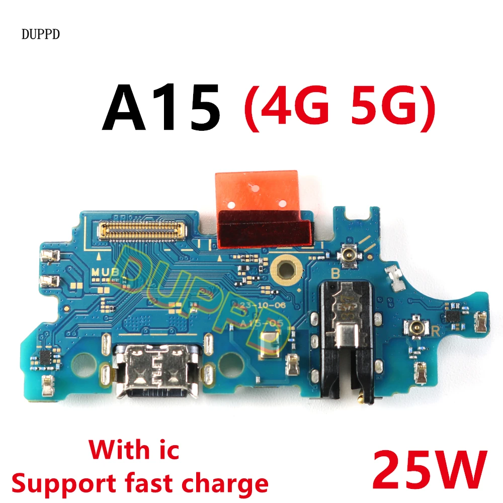 Charging Port Board For Samsung Galaxy A15 4G 5G A155 A156 Fast Charger Motherboard Connect USB Microphone ModuleFlex Cable