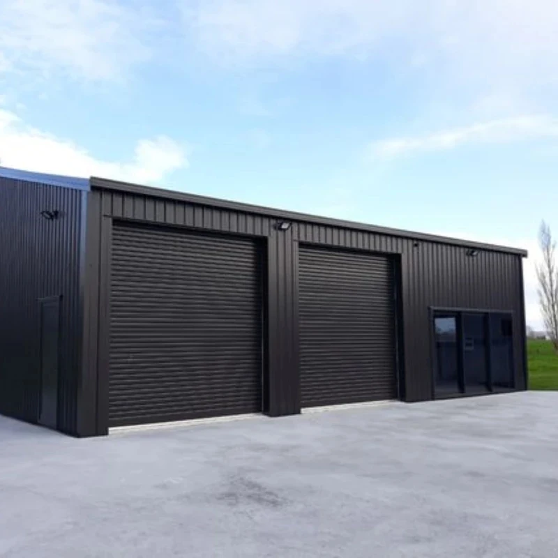 New American Modern Stainless Steel Sectional Doors With Glass Sliding Electric Garage Door