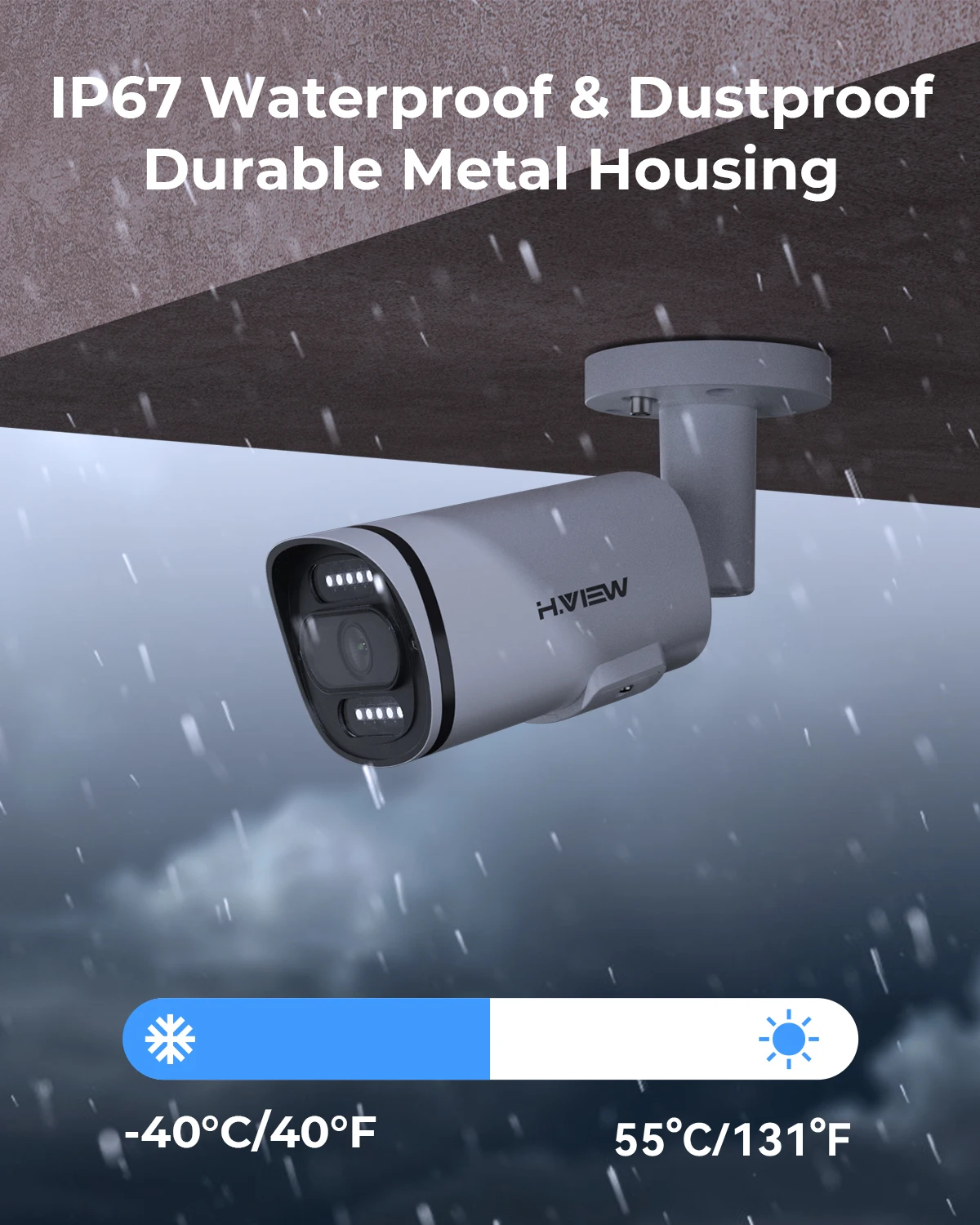 H.View 4K Full Color Night Vision CCTV Security System Video Surveillance Kit 8MP Poe Ip Camera Set 8CH  Audio Record Nvr