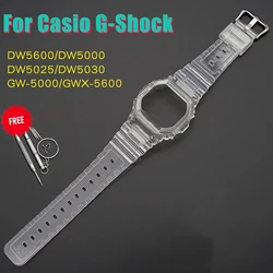 Watch Band Accessories for Casio G-SHOCK DW5600 5700 GW5600 5000 5035 Watchband GB5600 DW5025 5030 Resin Strap Case Men Bezel