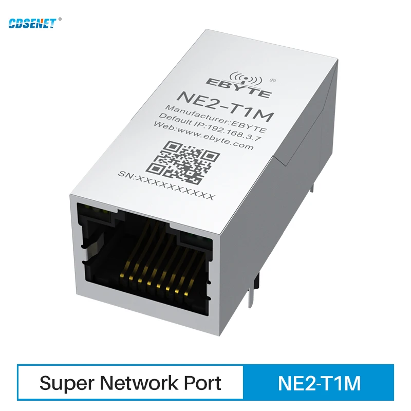 TTL Serial para RJ45 Ethernet Super Netword Porta CDSENET NE2-T1M 2 vias Tamanho Pequeno Bulid em PHY Fit Placa PCB Modbus TCP para RTU