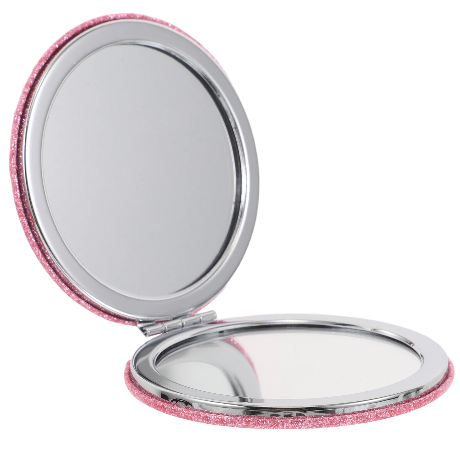 حقيبة يد بمرآة زينة قابلة للطي، مدمجة للمحفظة اللامعة مزدوجة الجوانب، محمولة باليد