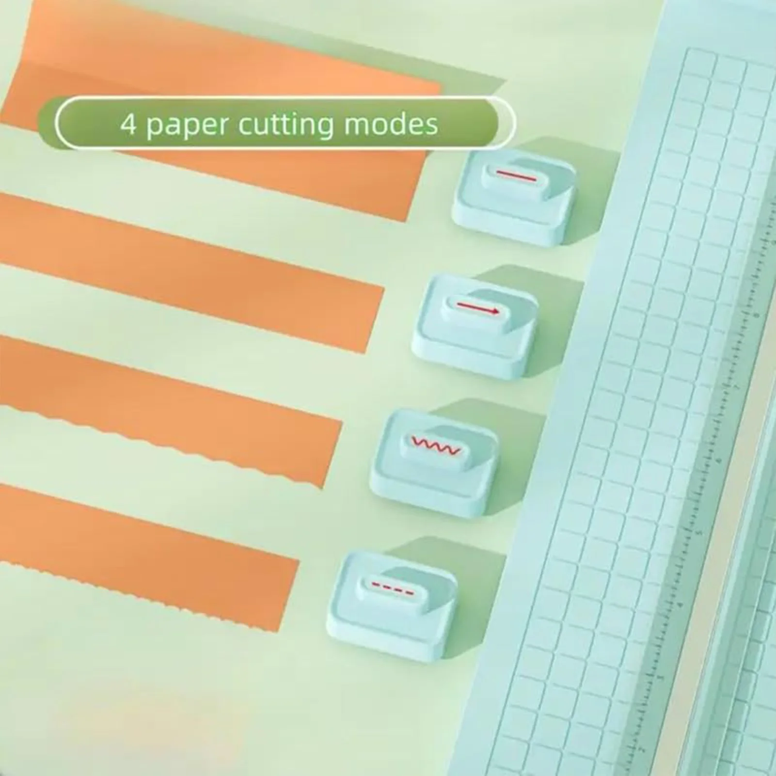 4 in 1 양면 절단 종이 커터, 사진 트리머용 풀아웃 자 포함, 스크랩북용 경량 절단 매트 기계