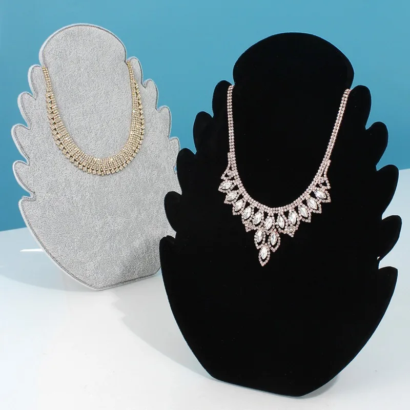 Velvet Necklace Display Rack Wholesale Necklaces Organizer Stand Aesthetic Jewelry Storage Holder Showcase Jewellery Shelf Props