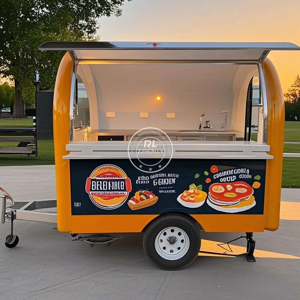 

Mobile Food Coffee Cart Ice Cream Trailer DOT Concession Food Trailer for Sale Restaurant Food Truck With Full Kitchen