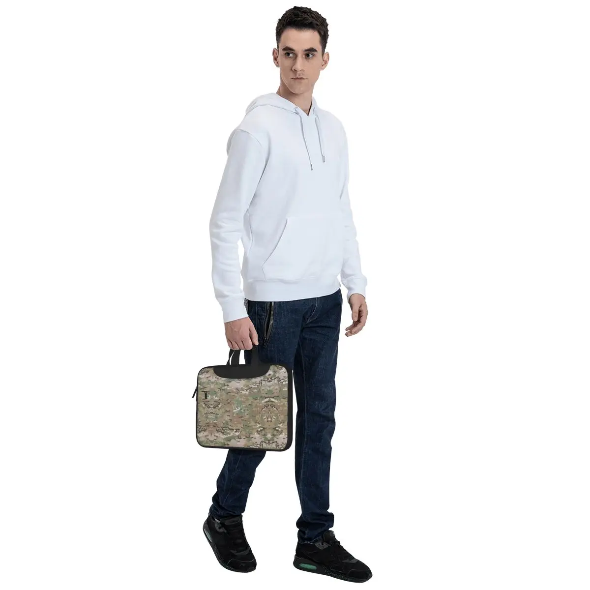 Imagem -06 - Bolsa para Laptop Manga Multicamadas Camuflagem Maleta Bolsa Britânico Verde Spirt 13 14 15 15.6 Bolsa de Computador Comercial para Macbook Pro