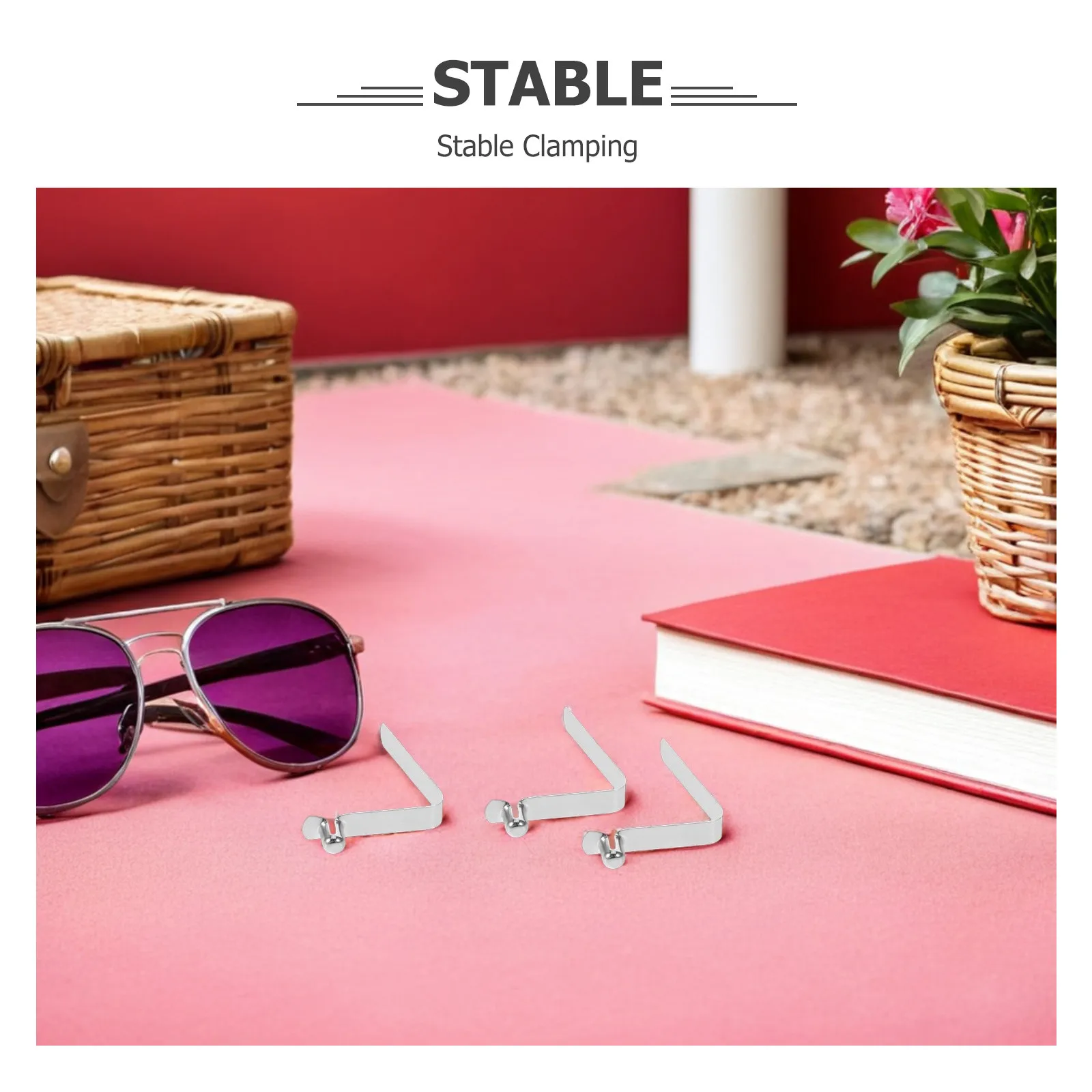 12Pcs Outdoor Telescopic Buckles Tent Clips V Shape Snap Clip Spring Loaded Tube Button Lock for Kayak Paddle Tent Poles