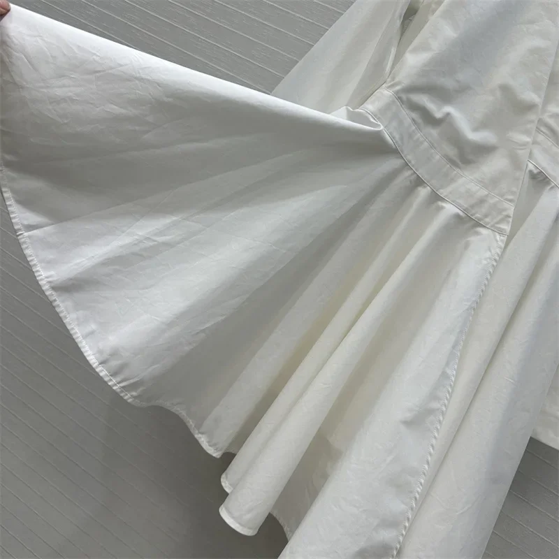 Damenkleider Neues asymmetrisches, plissiertes, schmales Minikleid für den Herbst 2026, 100 % reine Baumwolle, V-Ausschnitt, kurze Kleider, Y2K-Hemdkleid