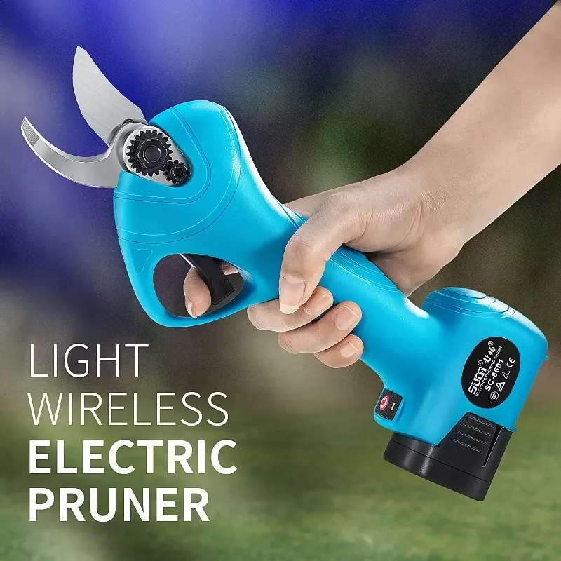 Electric Pruning Shears for Garden Tree Branch Cutting Cordless Power Scissors Heavy Duty Battery Operated Trimmer Tool