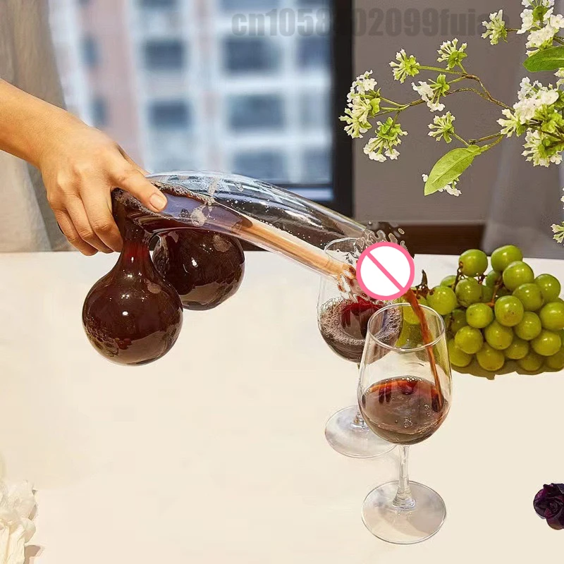 Glass of Wine Separator Pourers for Penis Shaped Decanters Whiskey Jugs Decanter Bridal Shower Party Xmas New Year Gift Barware