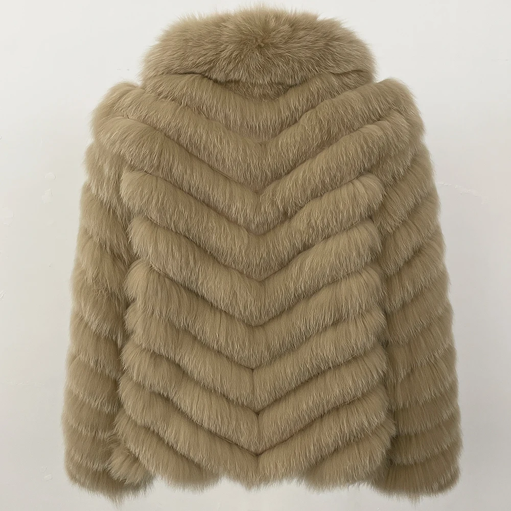 MENINA 2025 Nuovo Abbigliamento Invernale Donna Giacca di Pelliccia di Volpe Naturale Moda Caldo Cappotto di Pelliccia Reale Manica Lunga Stile di Lusso Streetwear Lady