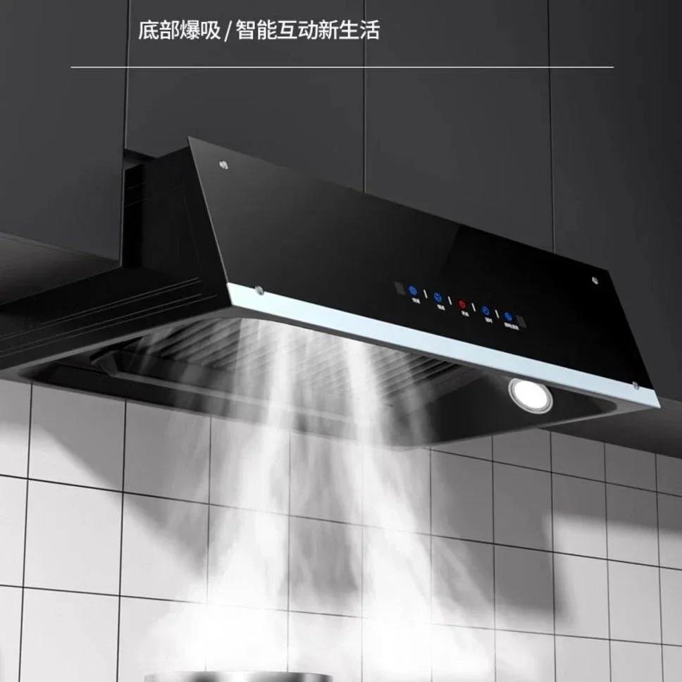 European Style Top Suction Hood, 20m³/min Strong Suction, Anti-grease Filter, Quiet Operation, Ideal for Home & Rental Kitchens