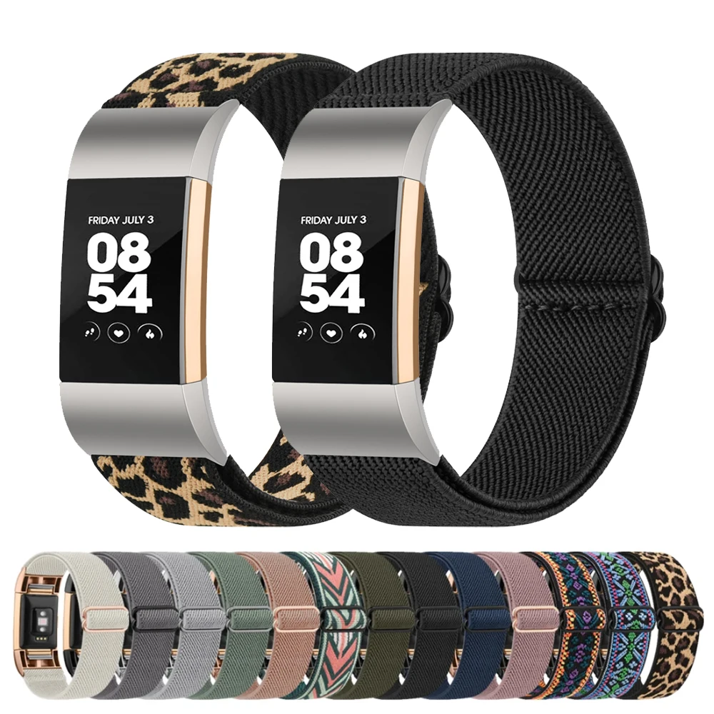 أحدث سوار نايلون مرن لـ Fitbit Charge 2 حزام سوار معصم قابل للتعديل لـ Fitbit Charge 2 حزام ساعة رياضية