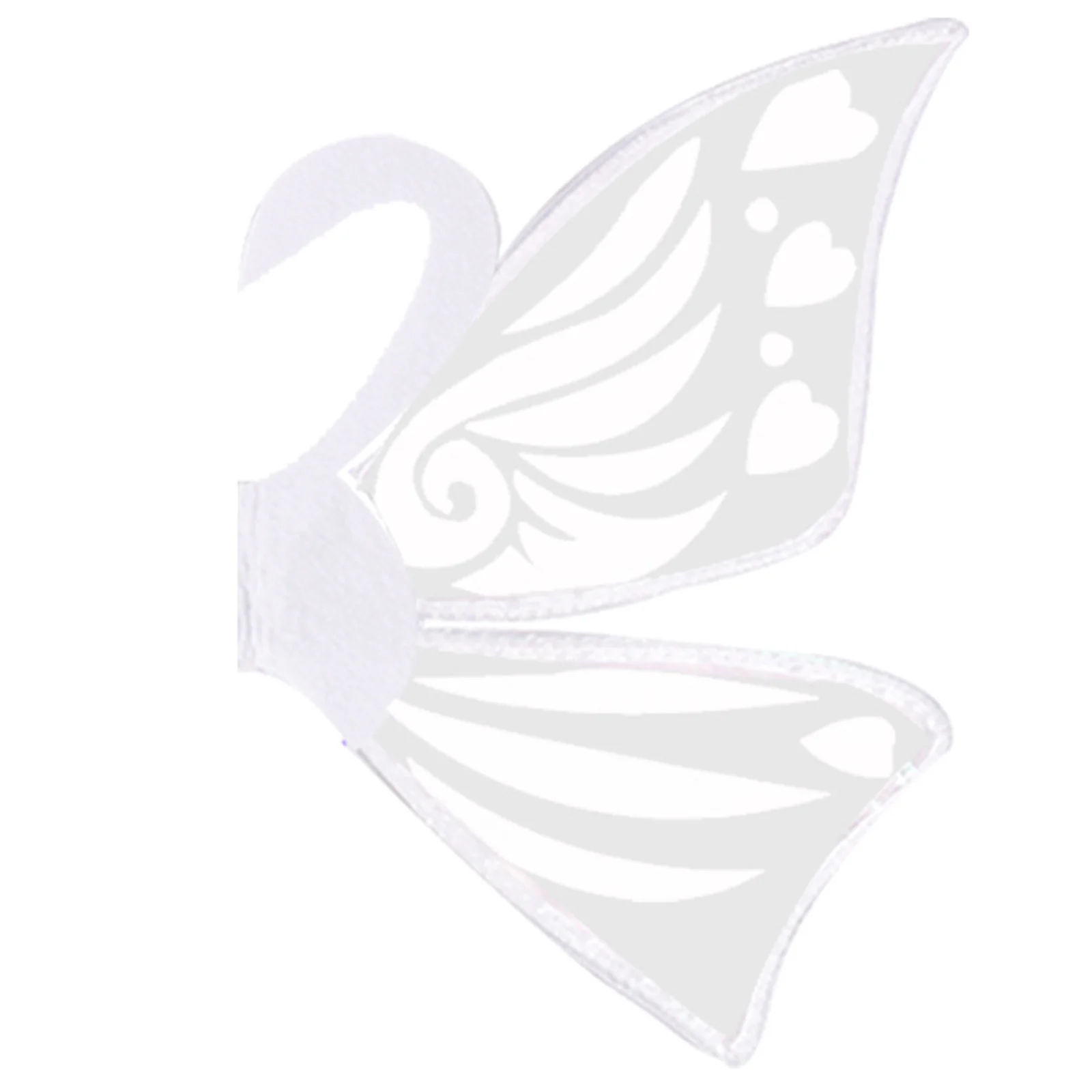 

Glitter Swallowtail Butterfly Wings for Adult Girls Princess Angel Wings with Floral Garland Heart Wand Elf Ears Halloween Props