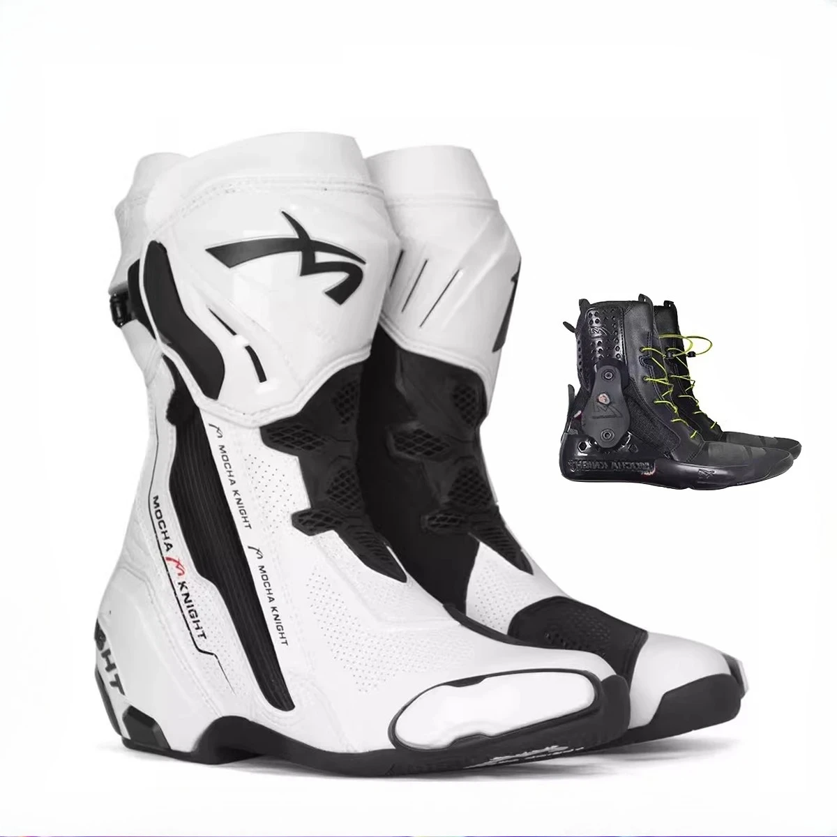 

BENKIA Mocha Motorcycle Track Riding Boots CE Certification Professional Racing Botas BENKIA Supertech Boots High Quality