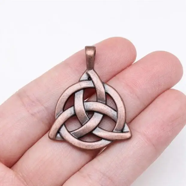 4pcs 35x27mm Pendant Triquetra Symbol Lucky Amulet Alloy Charm EF3688