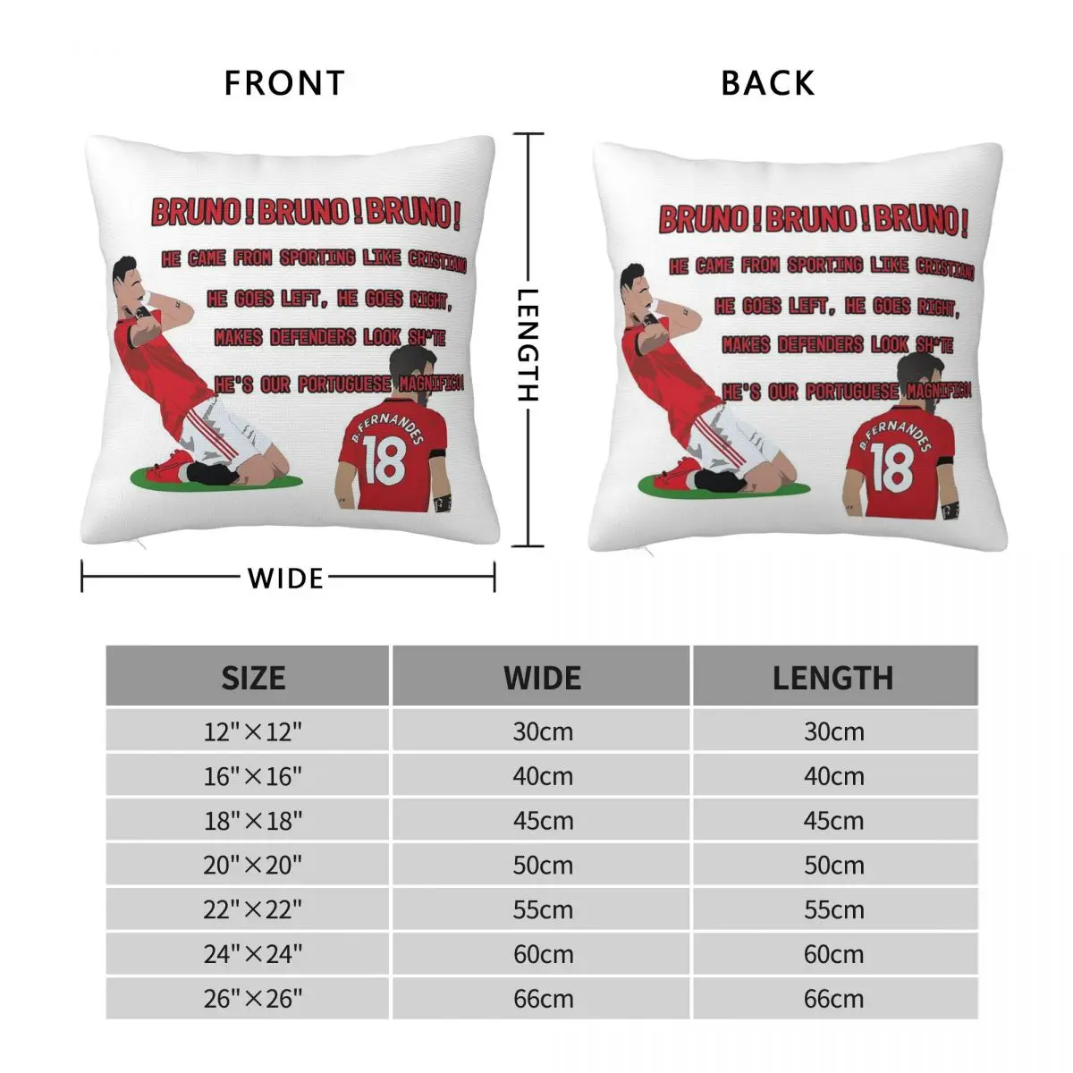 Bruno Fernandes Song Chant Square Pillowcase Polyester Linen Velvet Printed Zip Decorative Home Cushion Case