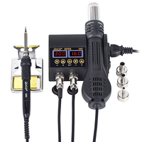 JCD 8898 Digital LED 750W Engine 2-in-1 Hot Air Gun Soldering Iron Rework Station Soldering Station Welding