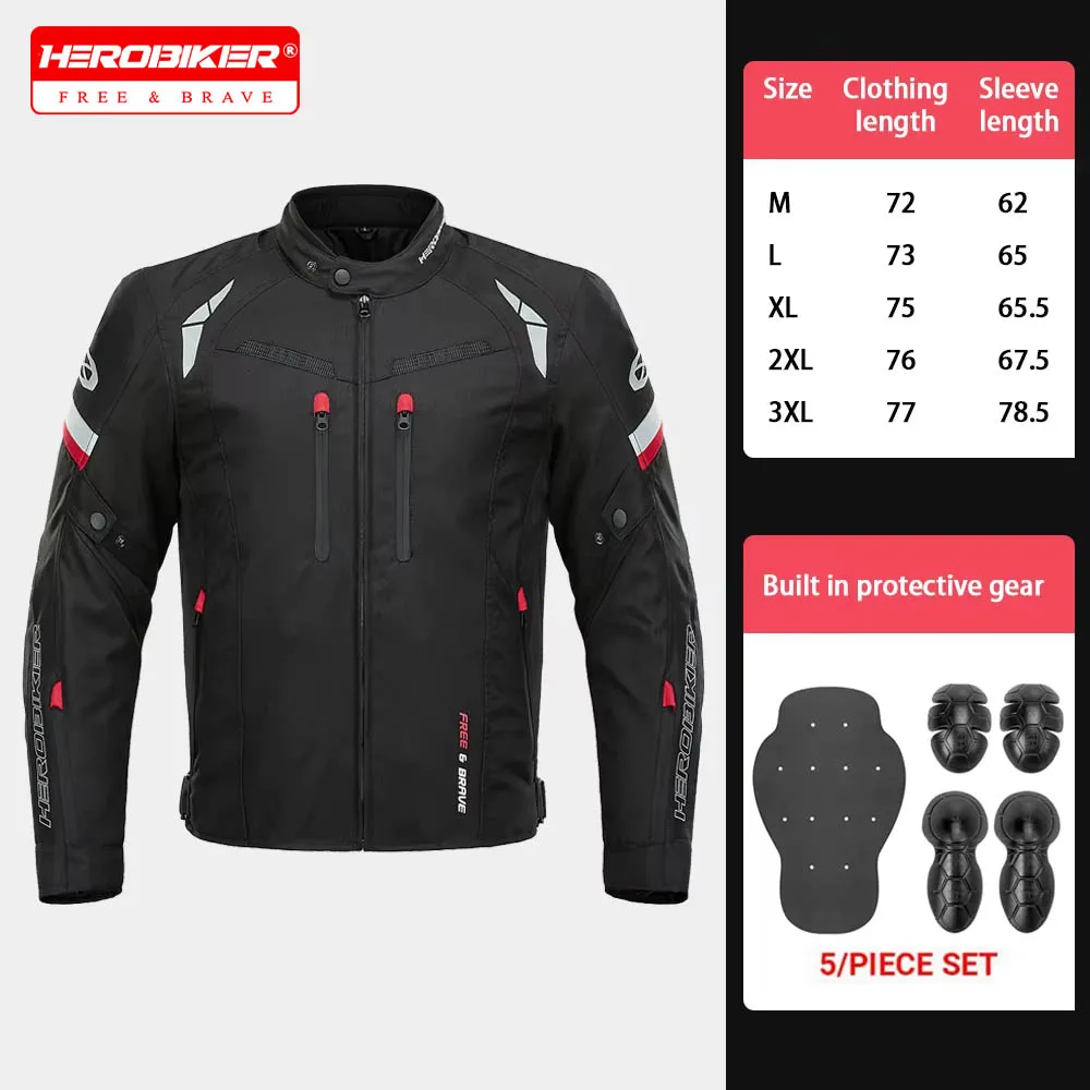 

Motorcycle Jacket Reflective Windproof Motorbike Jacket Waterproof Motocross Jacket Man Moto Riding Warm Protective Gear Jacket