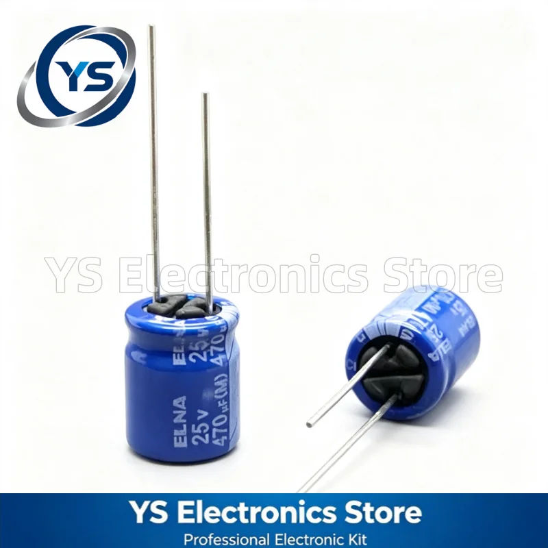 10/50/100/200pcs 25V470UF ELNA RE3 Series 10X12.5mm HiFi Audio Capacitor RE3-25V471MH3# 25V470UF 470UF 25V Original and NEW