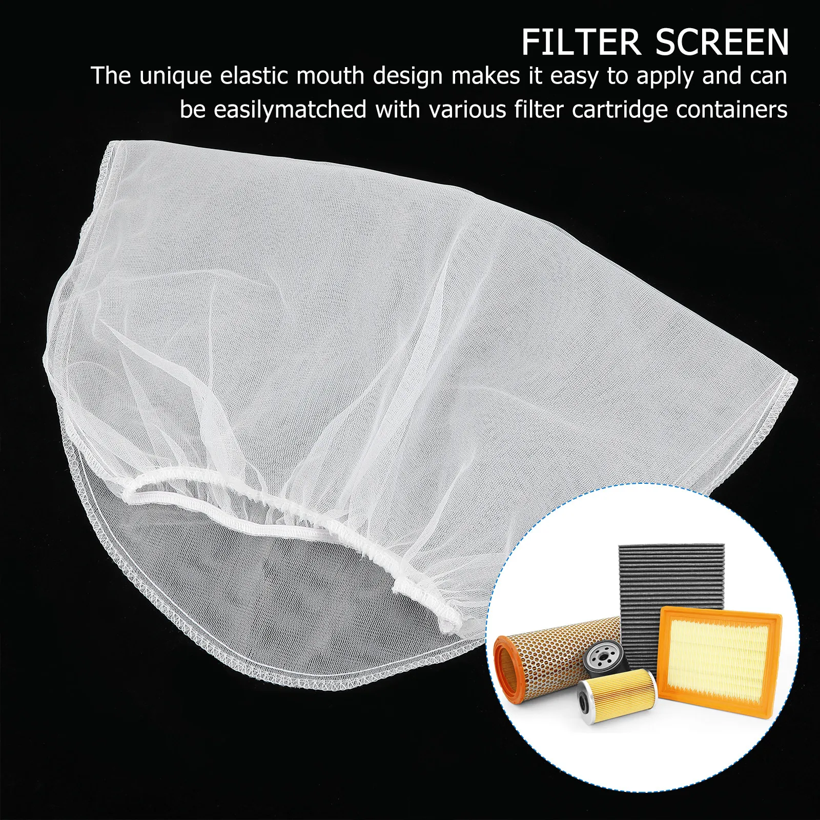 

1Pcs Elastic Mouth Paint Strainer Bag Fine Mesh Polyester Filter Pouch for Painting Gardening Hydroponics Aquaculture Filtration