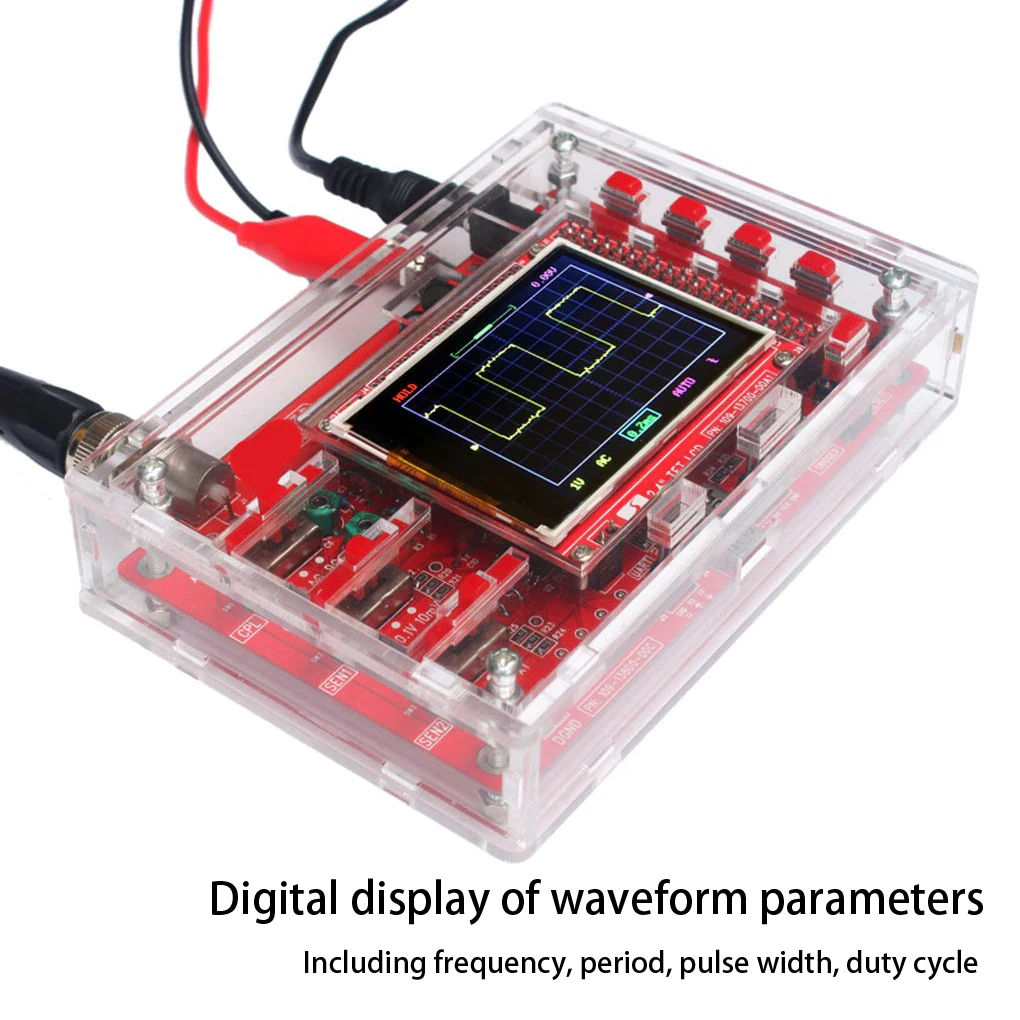 3 Modes Digital Display Oscilloscope Square Waveform 1Msa/s 200Khz 2.4-inch Generator Develop Board Measuring Device