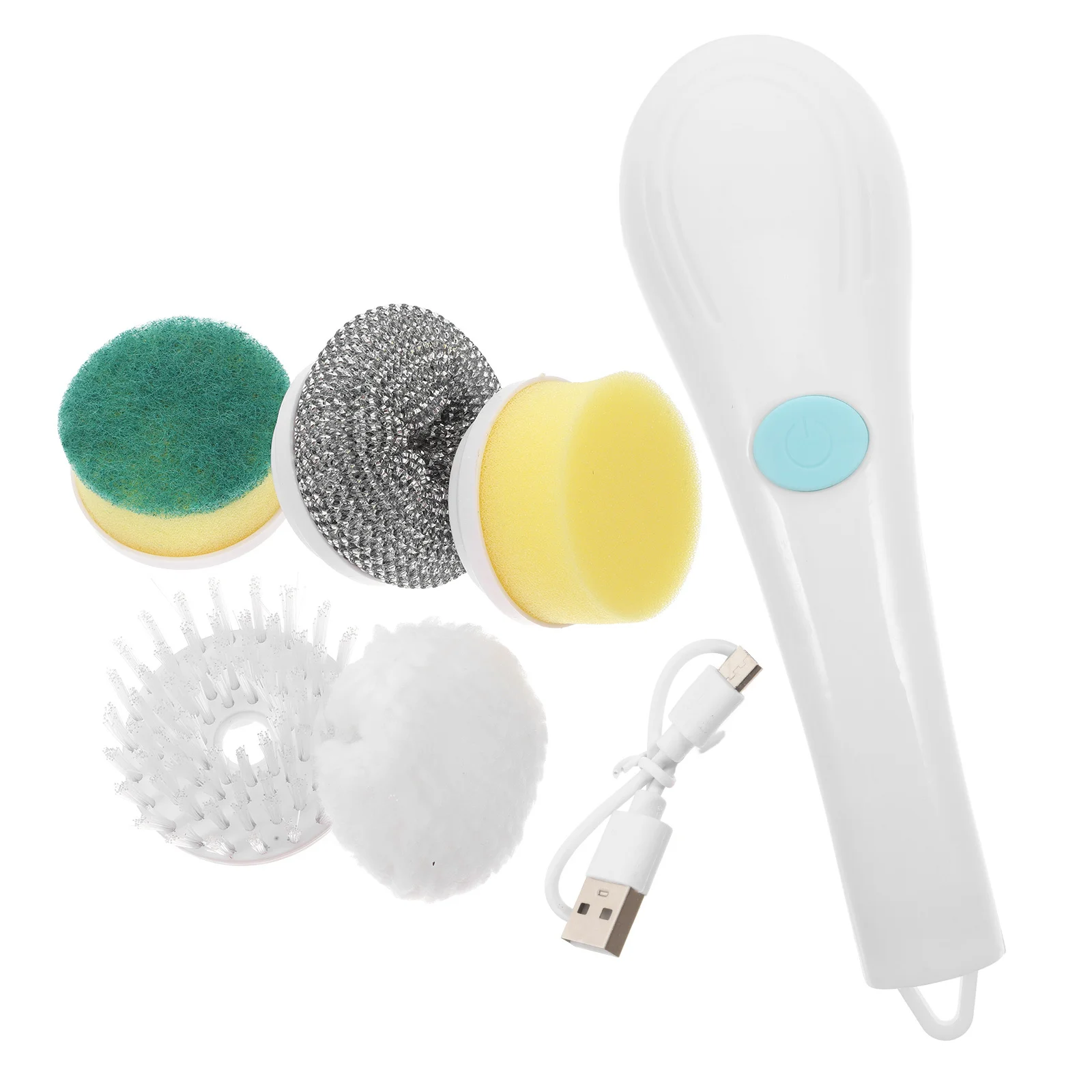 

Electric Cleaning Brush 5-in-1 Cordless Rotating Scrubber for Bathroom Kitchen Shower Tile Sink Powerful Household Cleaner