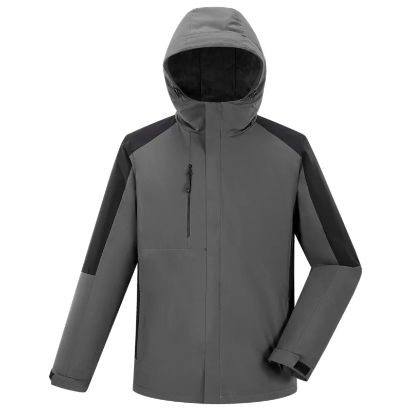 Winter casual jas aangepast bedrijf merklogo plus fluwelen warme jas borduurwerk ontwerp team hoodie jas print tekstpatroon