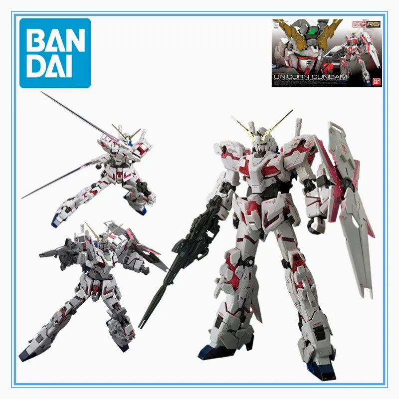 

Bandai Anime Original UNICORN GUNDAM RG 1/144 Genuine Assembly Model Toys Action Figure Gifts Collectible Ornaments Boys Kids