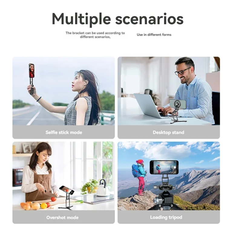 SCLS طوي الهاتف المغناطيسي حامل ثلاثي القوائم Selfie عصا سطح المكتب حامل هاتف مغناطيسي للتصوير الفوتوغرافي الفيديو مدونة الفيديو البث المباشر
